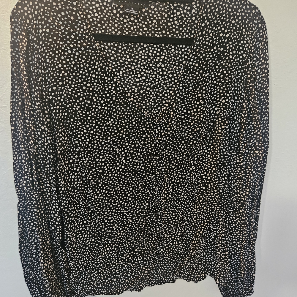 Sanctuary Black and White Patterned Top